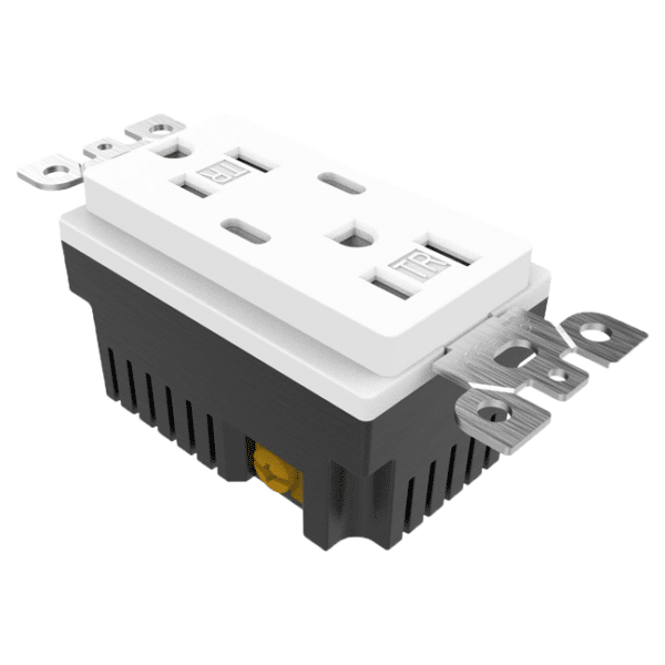 15A USB Receptacle Type C+C, Tamper-Resistant, 5V DC 4.8A