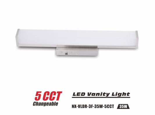 LED Rectangular Vanity Light, 3FT- 35W-5CCT (NX-VLDR-3F-35W-5CCT)