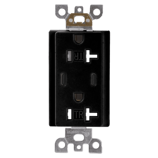 20A USB Receptacle Type C+C, Tamper-Resistant, 5V DC 4.8A