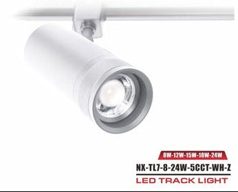 Nexleds LED track light on a white background