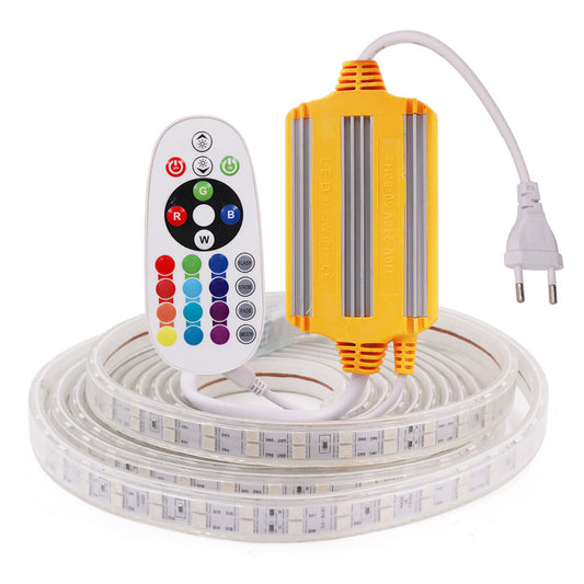 110V SMD 5050 LED Strip Light , Waterproof, 25M Roll with Controller