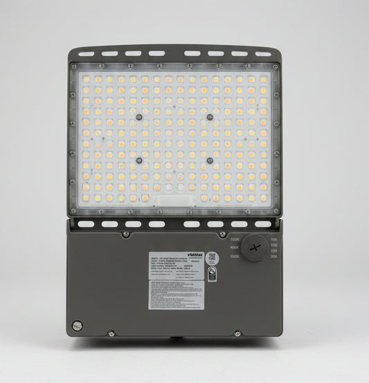 Votatec LED Shoebox Area Light 100W/120W/150W ADJ,3CCT, Photocell,Type III, IP65