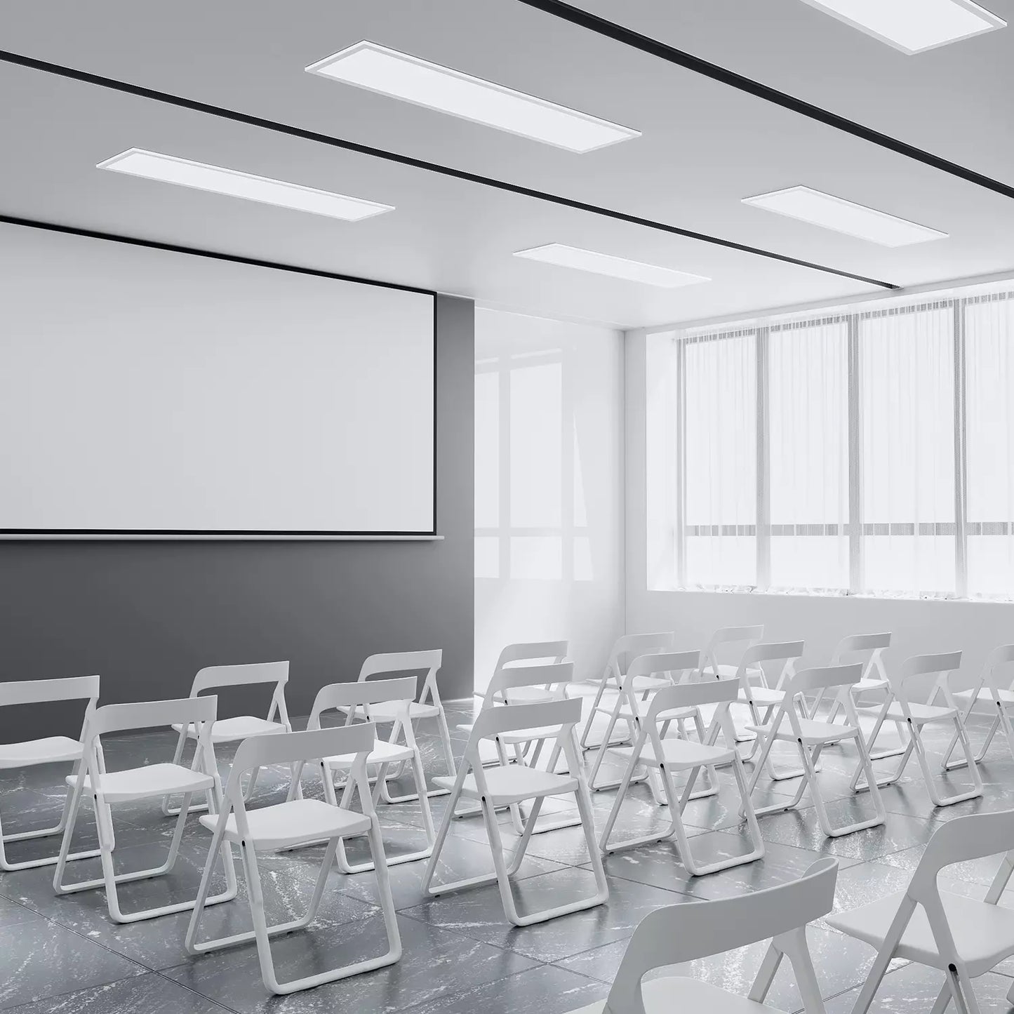 Votatec 1x4 Back-Lit LED Panel 5-Way CCT & Wattage Adjustable, 100-347V