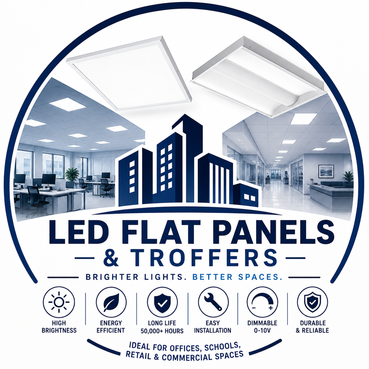 LED Flat Panels & Troffers