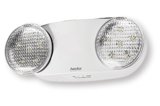 2-head emergency light with built-in battery