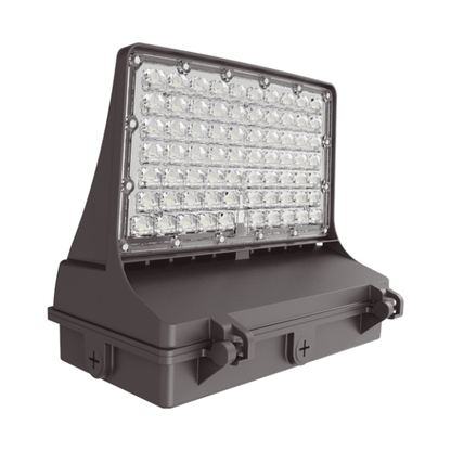 Votatec Full Cut-Off LED Wall Pack 120W|120V-347V|3CCT & Wattage Adjustable, Bronze, Photocell