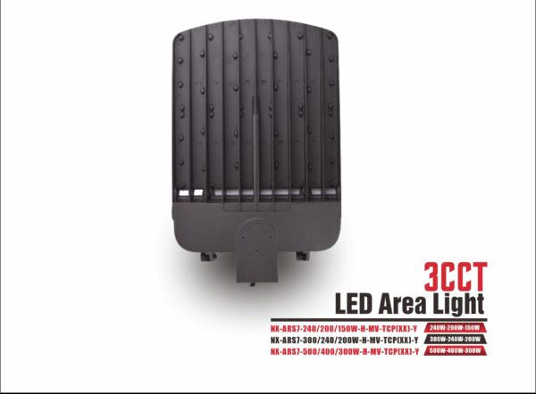 LED Area / Street Light, Wattage-Select 150-240W – NX-ARS7-240 with Mounting bracket
