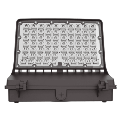 Votatec Full Cut-Off LED Wall Pack 120W|120V-347V|3CCT & Wattage Adjustable, Bronze, Photocell