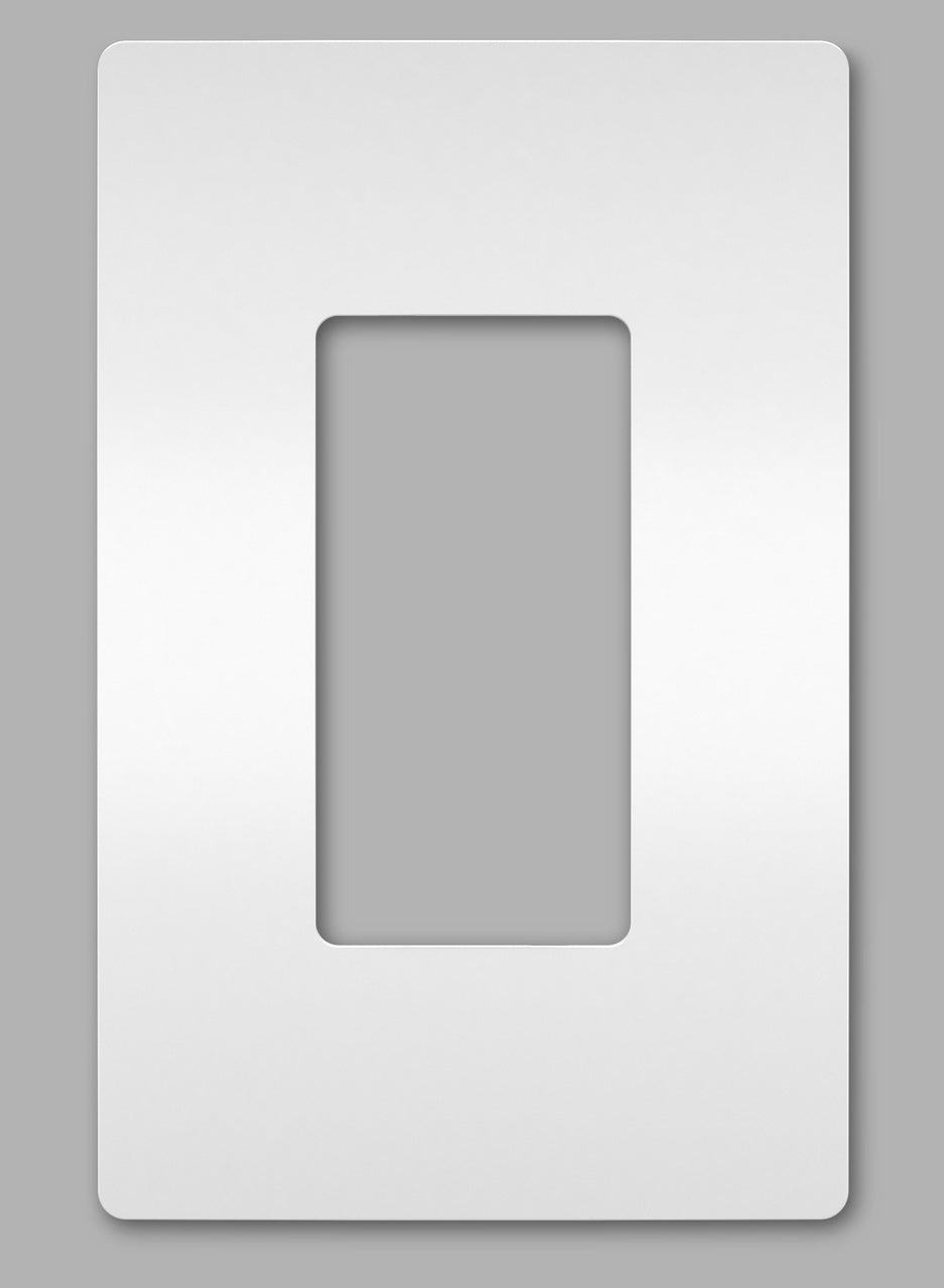 1-Gang Screwless Wall Plate, Decora, White or Black