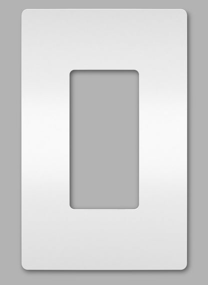 1-Gang Screwless Wall Plate, Decora, White or Black