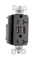 20A USB Receptacle Type A+A, Tamper-Resistant, 5V DC 4.0A, White