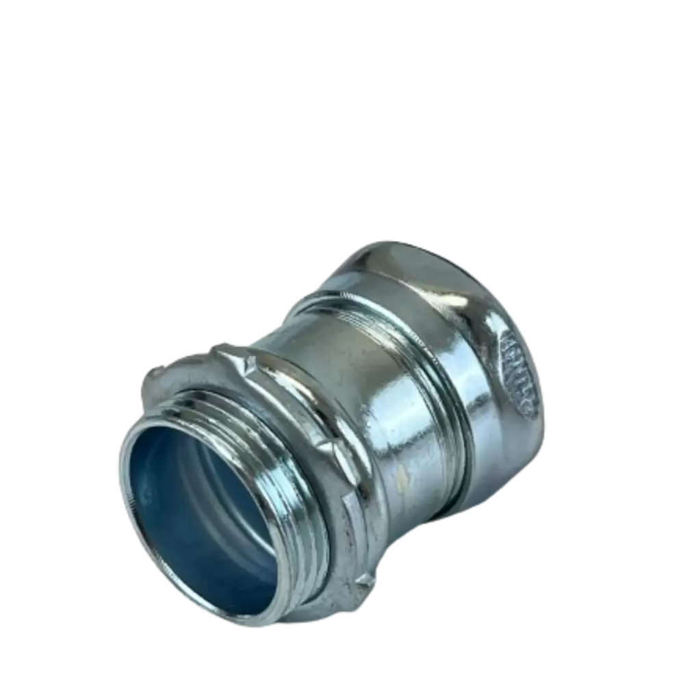 EMT compression connectors, raintight steel