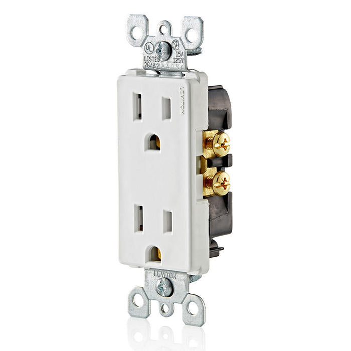 Leviton 15A Decora Tamper-Resistant Outlet — White