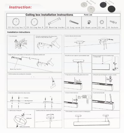 8 ft LED Architectural Linear Light  Up/Down Adjustable, Black (NX-LAL8F-100W-L-DV-TCP-B)
