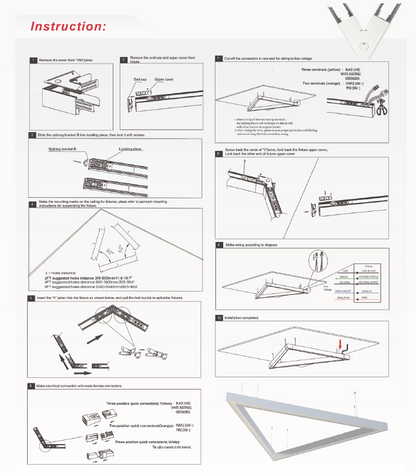 8 ft LED Architectural Linear Light  Up/Down Adjustable, Black (NX-LAL8F-100W-L-DV-TCP-B)