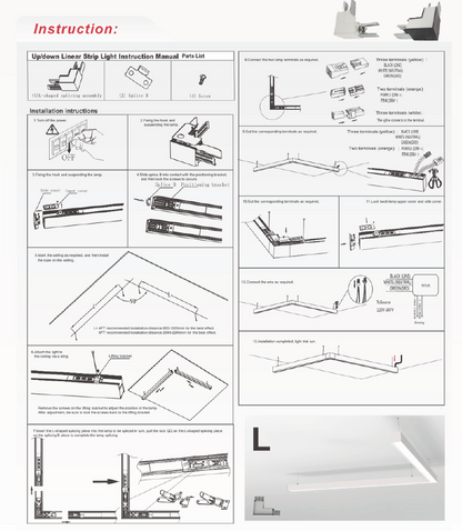 6 ft LED Architectural Linear Light Up/Down Adjustable, Black (NX-LAL6F-75W-L-DV-TCP-B)