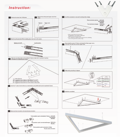 6 ft LED Architectural Linear Light Up/Down Adjustable, Black (NX-LAL6F-75W-L-DV-TCP-B)