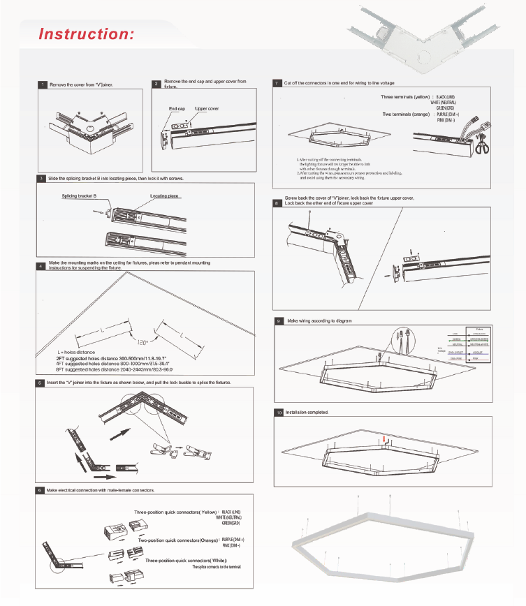 4 ft LED Architectural Linear Light  Up/Down Adjustable, Black (NX-LAL4F-50W-L-DV-TCP-B)