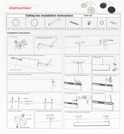 4 ft LED Architectural Linear Light  Up/Down Adjustable, Black (NX-LAL4F-50W-L-DV-TCP-B)