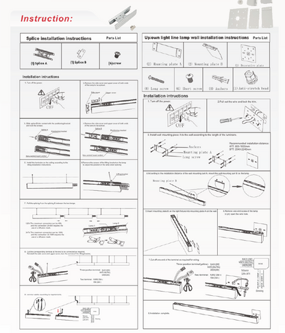 4 ft LED Architectural Linear Light  Up/Down Adjustable, Black (NX-LAL4F-50W-L-DV-TCP-B)