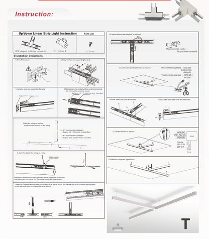 4 ft LED Architectural Linear Light  Up/Down Adjustable, Black (NX-LAL4F-50W-L-DV-TCP-B)