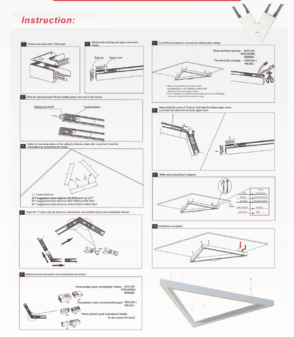 2 ft LED Architectural Linear Light Up/Down Adjustable, White (NX-LAL2F-25W-L-DV-TCP-W)