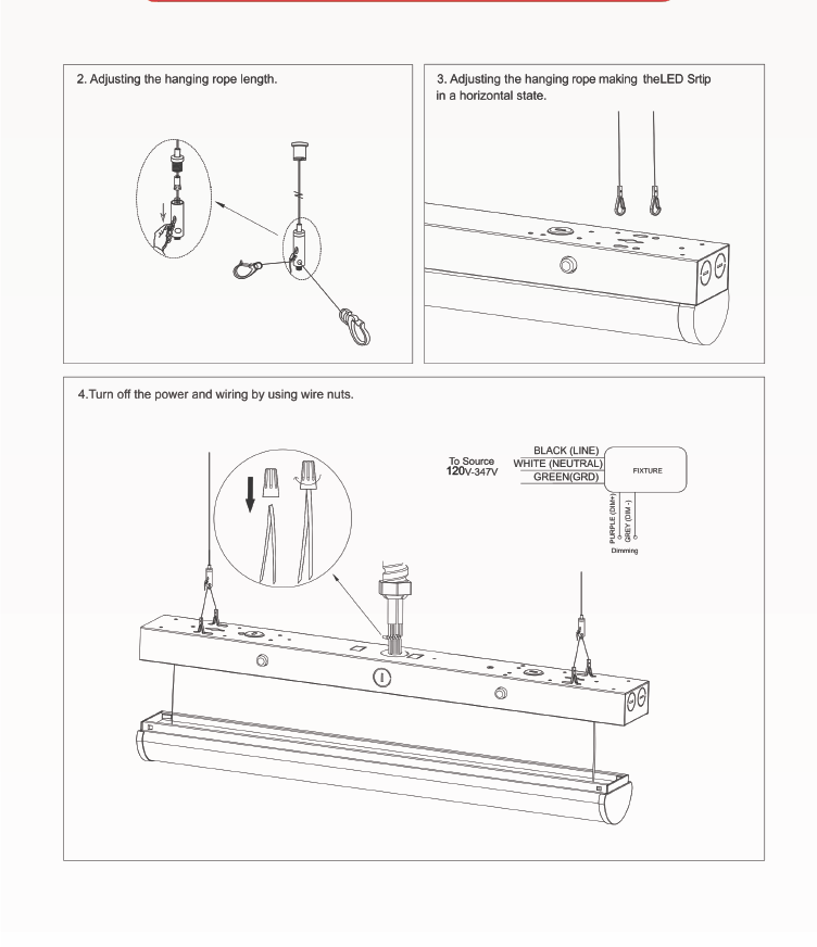4 ft Slim LED Linear Low Bay / Strip Light, Wattage-Select 24-40W, 3CCT-NX-LLS4F40W