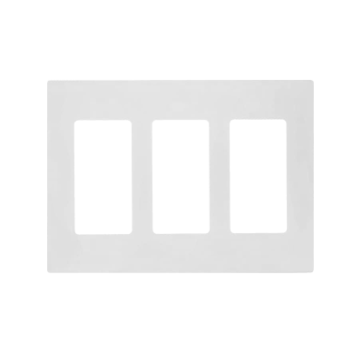 3-Gang Screwless Wall Plate Decora, White or Black