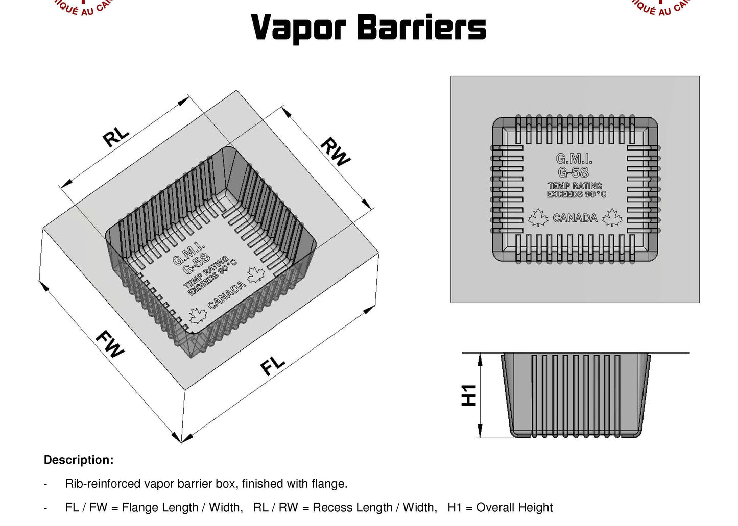 VB-G59 X-Large Vapour Barrier for Bathroom Fans & Speakers