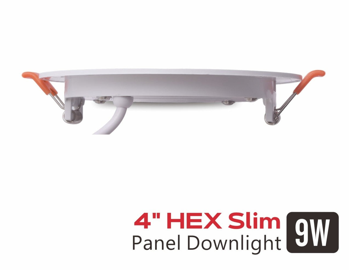 4 inch Hex pot lights-Anti Glare-FT4 Cable- CRI>90-5CCT-9W-750 LUMEN.