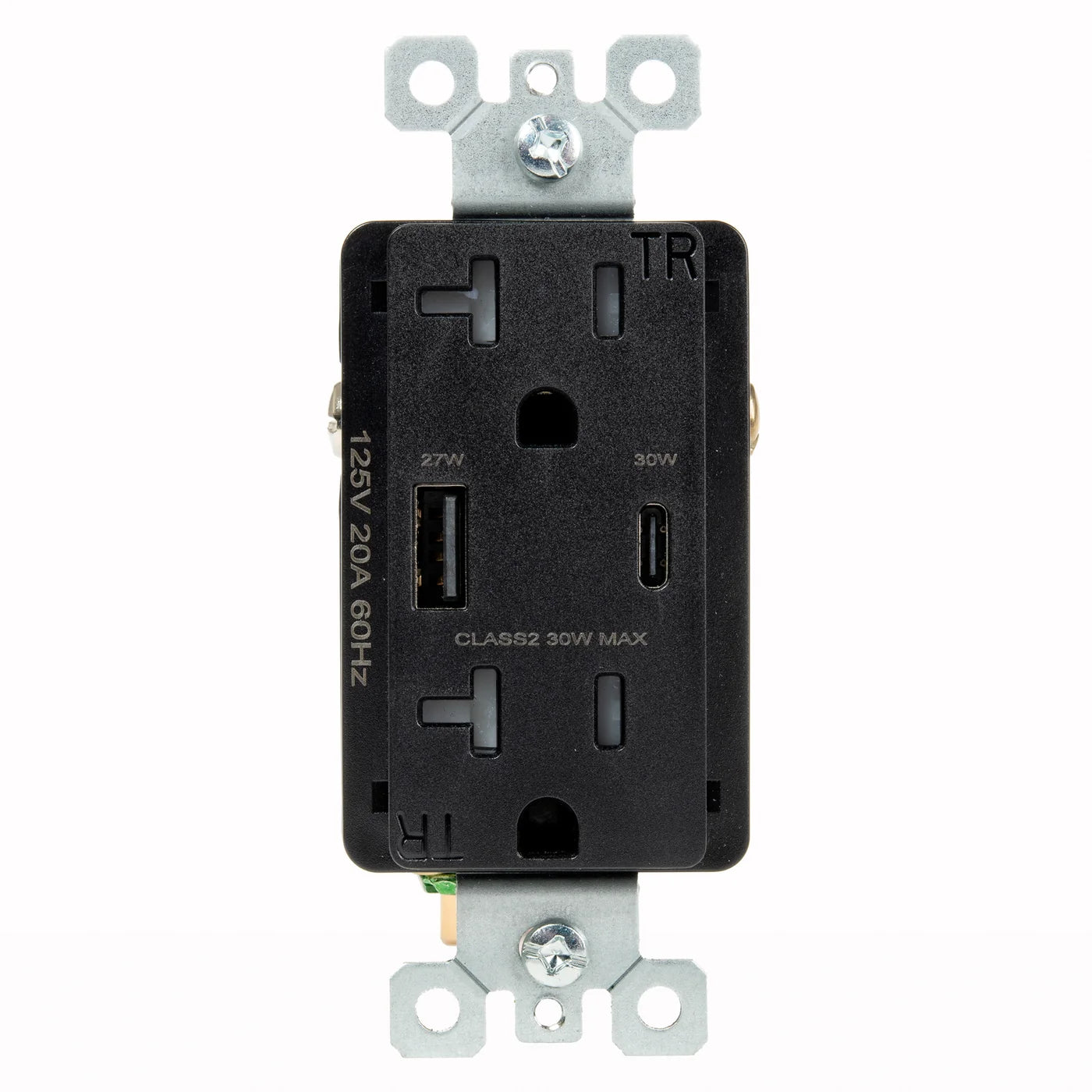 20A USB Receptacle Type A+C, Tamper-Resistant, 5V DC 4.8A