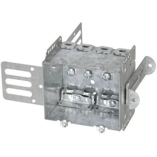 2104-LSSA2X steel stud two gang box with bracket