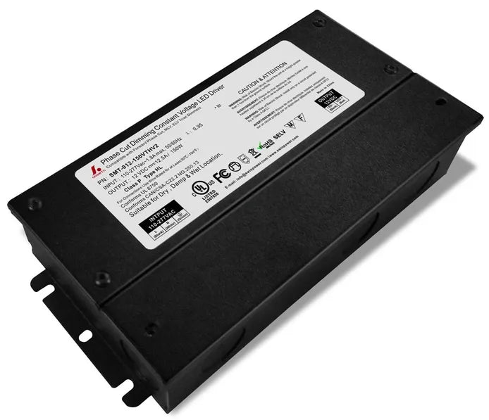 12V 5-in-1 Dimmable LED Power Supply — Class 2, Wet/Damp Rated