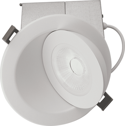 Encastré de plafond à cardan multidirectionnel Votatec 4 po à DEL 360 degrés — 5CCT (blanc/noir)
