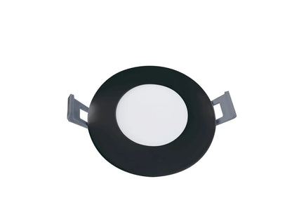 Votatec Encastré LED mince de 3 po, CCT 5 couleurs réglable, intensité variable (blanc/noir/nickel brossé)