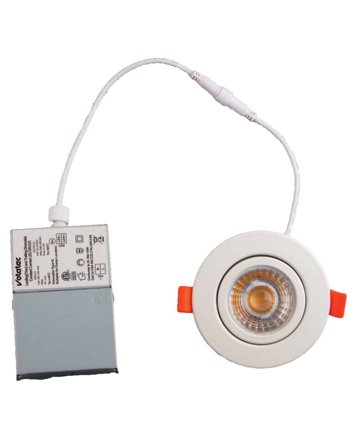 Votatec 3" Gimbal LED Pot Light  5CCT Adjustable, Dimmable (White/Black/Square)