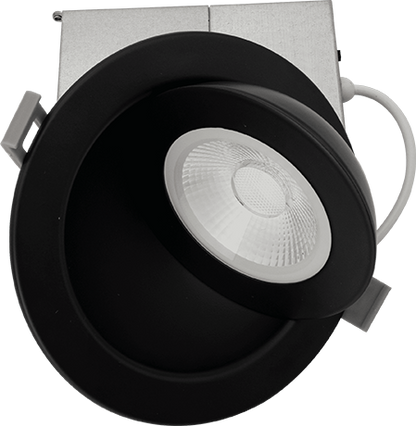 Encastré de plafond à cardan multidirectionnel Votatec 4 po à DEL 360 degrés — 5CCT (blanc/noir)