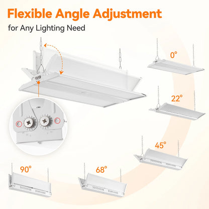LED Linear High Bay, Foldable, Wattage-Select 110-220W, 3CCT-NX-LHBS6-L3-220/165/110W