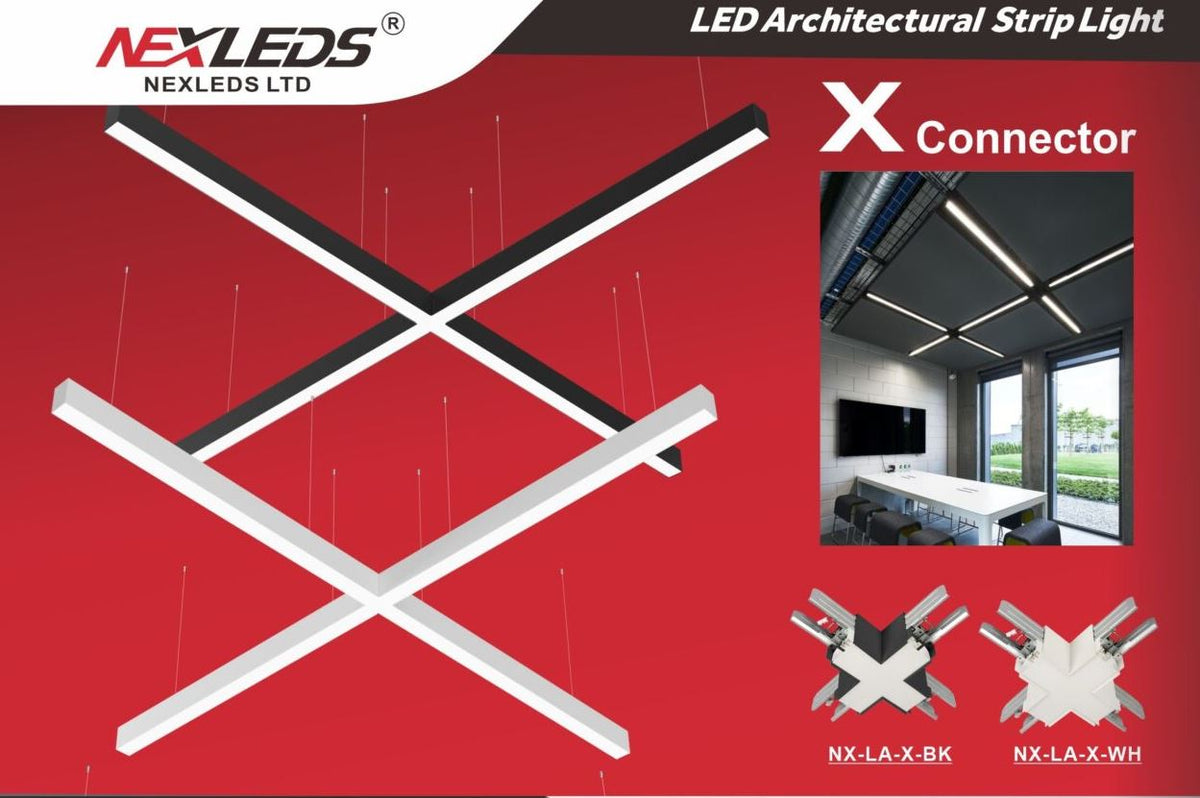 LED Architectural Linear Light Accessories & Connectors for Nexled Architectural Lights only.
