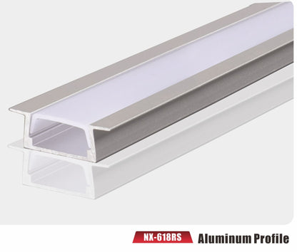 Recessed LED Aluminum Profile – NX-618RS (3M/10ft)