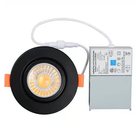 Votatec 3" Gimbal LED Pot Light  5CCT Adjustable, Dimmable (White/Black/Square)