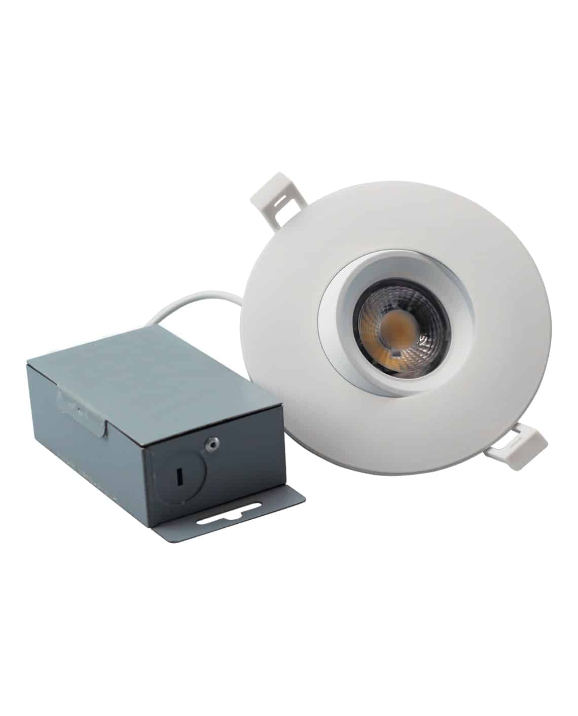 Votatec 4" Eyeball LED Pot Light 5-CCT, 360° Rotation, COB (White/Black)