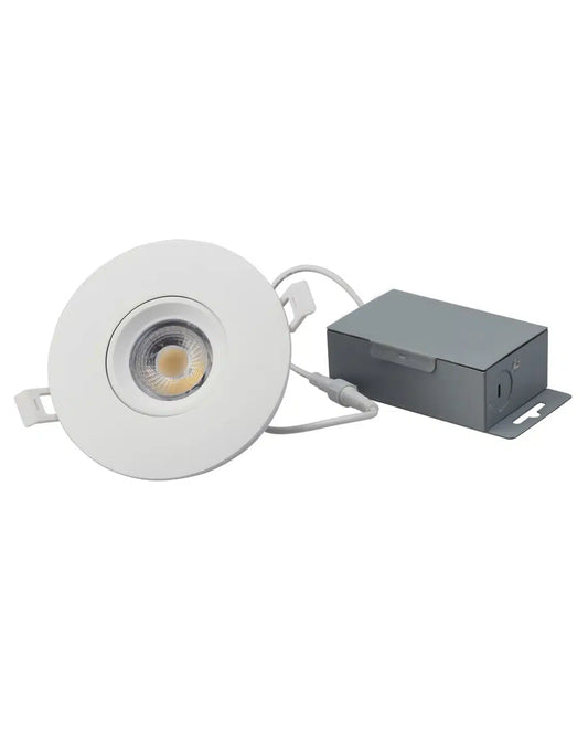 Votatec Encastré DEL orientable 4 po 5-CCT, rotation de 360°, COB (blanc/noir)