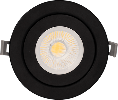 Encastré de plafond à cardan multidirectionnel Votatec 4 po à DEL 360 degrés — 5CCT (blanc/noir)