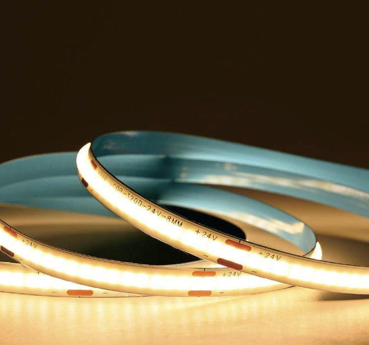 12V COB LED Strip Light — 480 LEDs/m, RA90, UL Listed