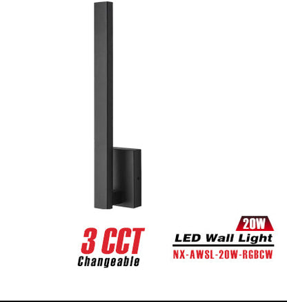 LED Decorative Wall Sconce 20W RGB + 3CCT (NX-AWSL-20W-RGBCW)