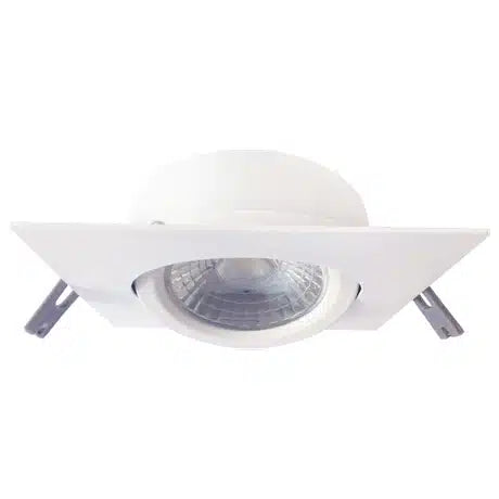 Votatec 4" Square Gimbal LED Pot Light — Slim/Airtight, 5-CCT (White/Black)