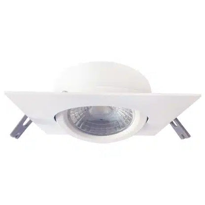 Votatec 4" Square Gimbal LED Pot Light — Slim/Airtight, 5-CCT (White/Black)