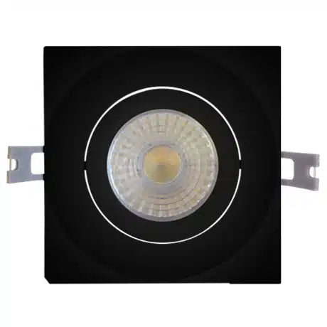 Votatec 4" Square Gimbal LED Pot Light — Slim/Airtight, 5-CCT (White/Black)