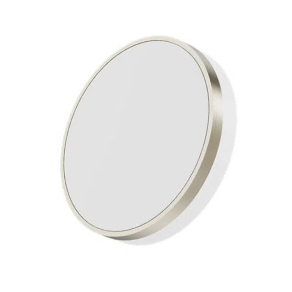 Votatec 12" Decorative Flat Band LED Flush Mount — 5-CCT (Black/White Frame, Brushed Accents)